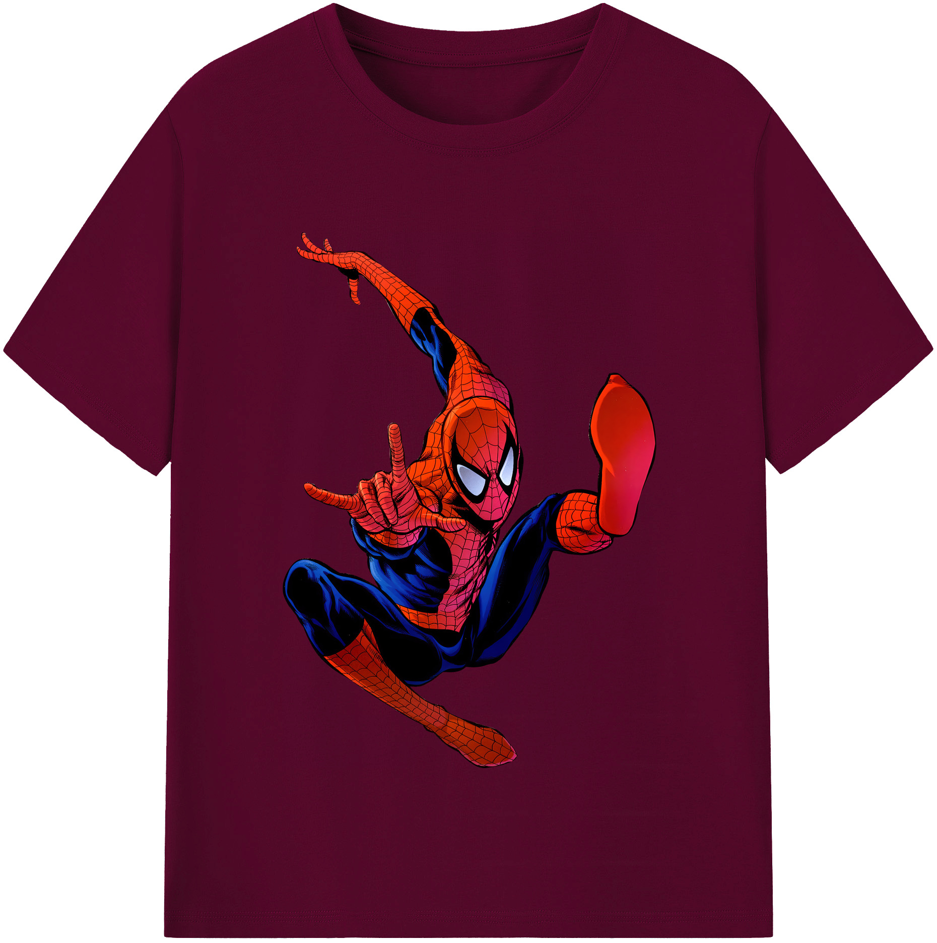 （画像用） Spider Man スパイダーマン レディースカジュアルプリントTシャツ（綿100％）
